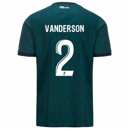 Kandiny Enfant Maillot Vanderson #2 Vert Foncé Tenues Extérieur 2024/25 T-Shirt