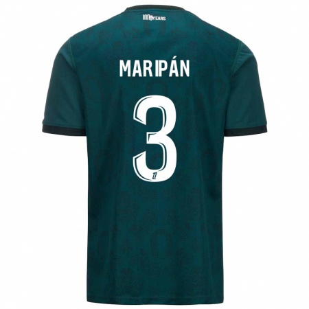 Kandiny Enfant Maillot Guillermo Maripán #3 Vert Foncé Tenues Extérieur 2024/25 T-Shirt