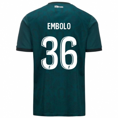 Kandiny Enfant Maillot Breel Embolo #36 Vert Foncé Tenues Extérieur 2024/25 T-Shirt