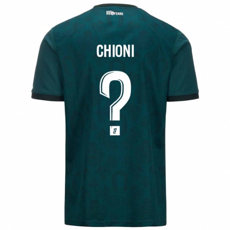 Kandiny Enfant Maillot Tristan Chioni #0 Vert Foncé Tenues Extérieur 2024/25 T-Shirt