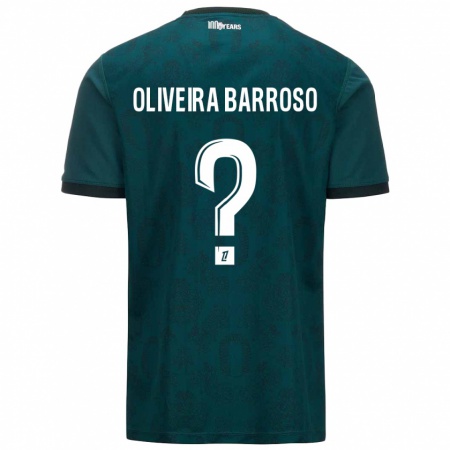 Kandiny Enfant Maillot Mickael Oliveira Barroso #0 Vert Foncé Tenues Extérieur 2024/25 T-Shirt