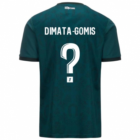 Kandiny Enfant Maillot Kamron Dimata-Gomis #0 Vert Foncé Tenues Extérieur 2024/25 T-Shirt