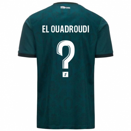 Kandiny Enfant Maillot Imrane El Ouadroudi #0 Vert Foncé Tenues Extérieur 2024/25 T-Shirt