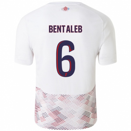 Kandiny Enfant Maillot Nabil Bentaleb #6 Blanc Bleu Royal Tenues Extérieur 2024/25 T-Shirt