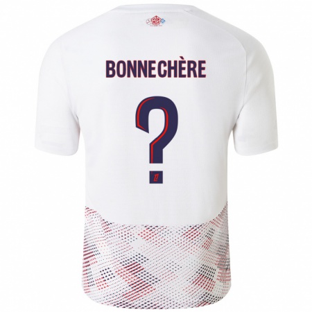 Kandiny Enfant Maillot Victor Bonnechère #0 Blanc Bleu Royal Tenues Extérieur 2024/25 T-Shirt