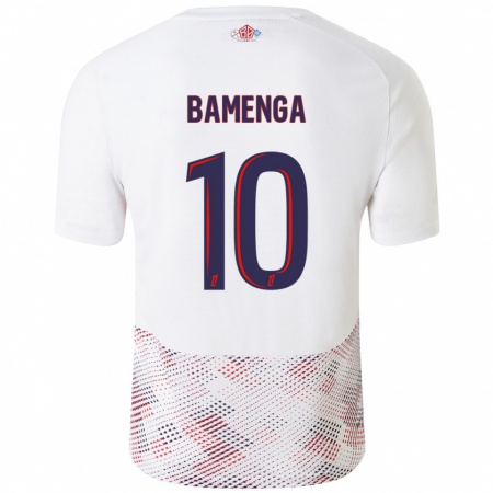 Kandiny Enfant Maillot Naomie Bamenga #10 Blanc Bleu Royal Tenues Extérieur 2024/25 T-Shirt