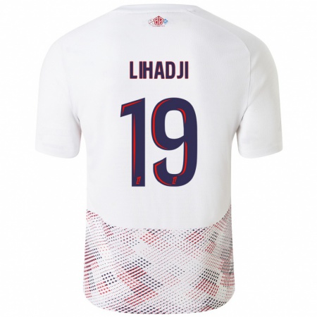 Kandiny Enfant Maillot Isaac Lihadji #19 Blanc Bleu Royal Tenues Extérieur 2024/25 T-Shirt