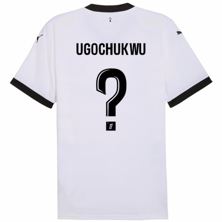 Kandiny Enfant Maillot Chibuike Ugochukwu #0 Blanc Noir Tenues Extérieur 2024/25 T-Shirt