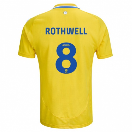 Kandiny Enfant Maillot Joe Rothwell #8 Jaune Bleu Tenues Extérieur 2024/25 T-Shirt