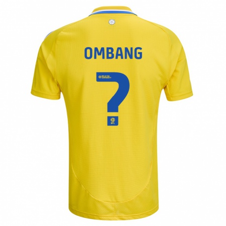 Kandiny Enfant Maillot Darryl Ombang #0 Jaune Bleu Tenues Extérieur 2024/25 T-Shirt