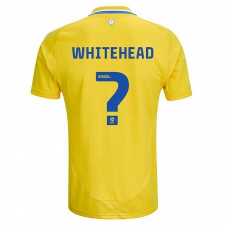 Kandiny Enfant Maillot Louie Whitehead #0 Jaune Bleu Tenues Extérieur 2024/25 T-Shirt