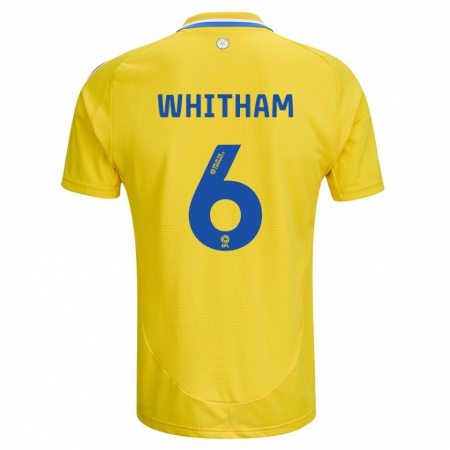 Kandiny Enfant Maillot Danielle Whitham #6 Jaune Bleu Tenues Extérieur 2024/25 T-Shirt