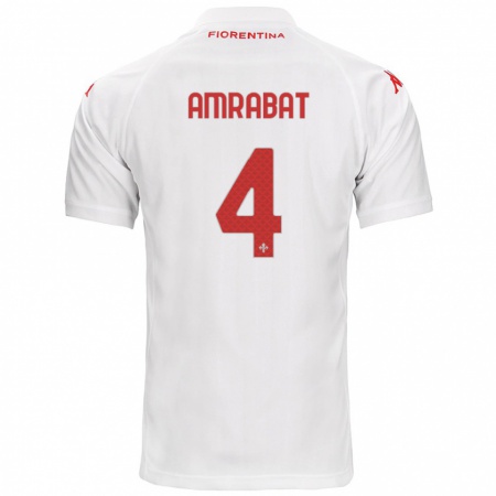 Kandiny Enfant Maillot Sofyan Amrabat #4 Blanc Tenues Extérieur 2024/25 T-Shirt