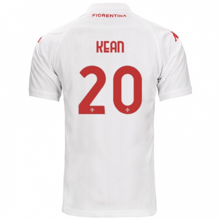 Kandiny Enfant Maillot Moise Kean #20 Blanc Tenues Extérieur 2024/25 T-Shirt