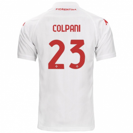 Kandiny Enfant Maillot Andrea Colpani #23 Blanc Tenues Extérieur 2024/25 T-Shirt