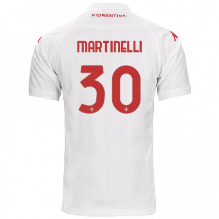 Kandiny Enfant Maillot Tommaso Martinelli #30 Blanc Tenues Extérieur 2024/25 T-Shirt