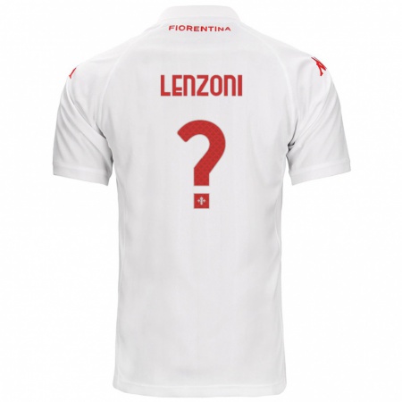 Kandiny Enfant Maillot Samuele Lenzoni #0 Blanc Tenues Extérieur 2024/25 T-Shirt