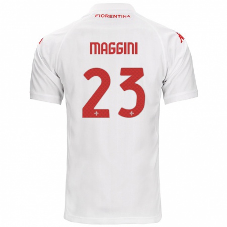 Kandiny Enfant Maillot Filippo Maggini #23 Blanc Tenues Extérieur 2024/25 T-Shirt