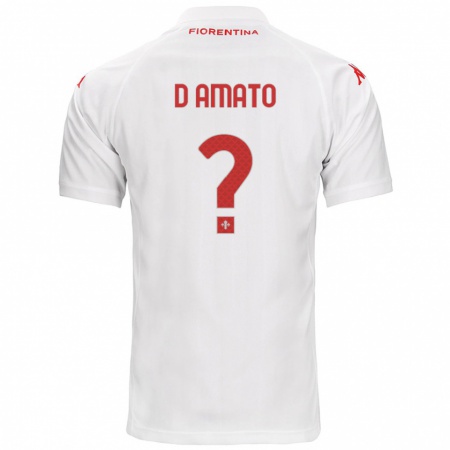 Kandiny Enfant Maillot Gabriele D'amato #0 Blanc Tenues Extérieur 2024/25 T-Shirt