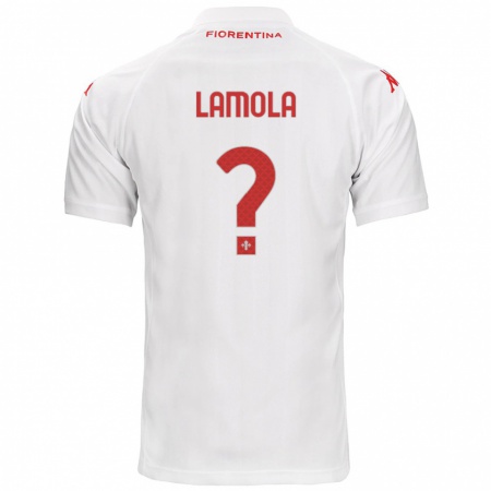 Kandiny Enfant Maillot Lorenzo Lamola #0 Blanc Tenues Extérieur 2024/25 T-Shirt