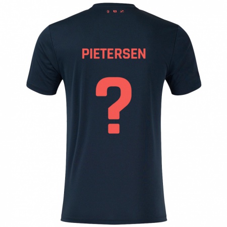 Kandiny Enfant Maillot Stan Pietersen #0 Noir Rouge Tenues Extérieur 2024/25 T-Shirt