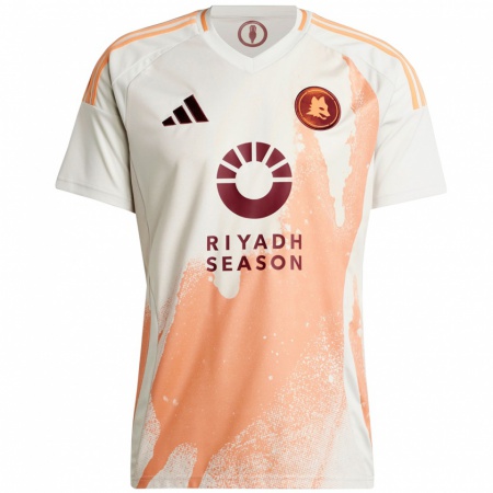 Kandiny Enfant Maillot Georginio Wijnaldum #25 Crème Blanc Orange Tenues Extérieur 2024/25 T-Shirt