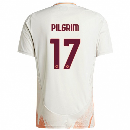 Kandiny Enfant Maillot Alayah Pilgrim #17 Crème Blanc Orange Tenues Extérieur 2024/25 T-Shirt