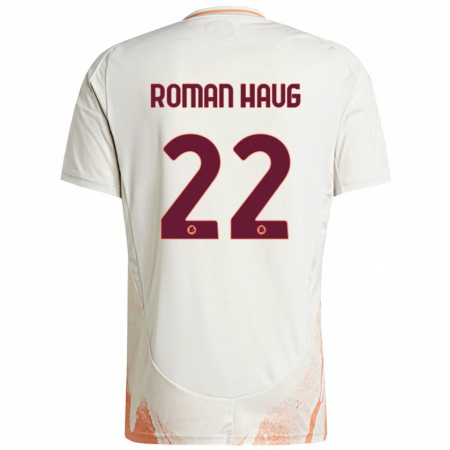 Kandiny Enfant Maillot Sophie Roman Haug #22 Crème Blanc Orange Tenues Extérieur 2024/25 T-Shirt