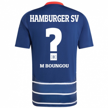 Kandiny Enfant Maillot Edmond Loubongo-M'boungou #0 Bleu Foncé Tenues Extérieur 2024/25 T-Shirt