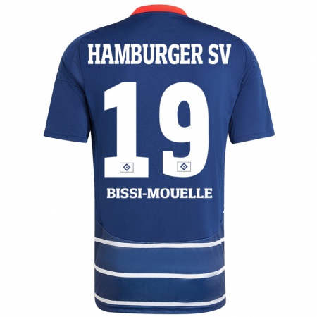 Kandiny Enfant Maillot Jason Bissi-Mouelle #19 Bleu Foncé Tenues Extérieur 2024/25 T-Shirt