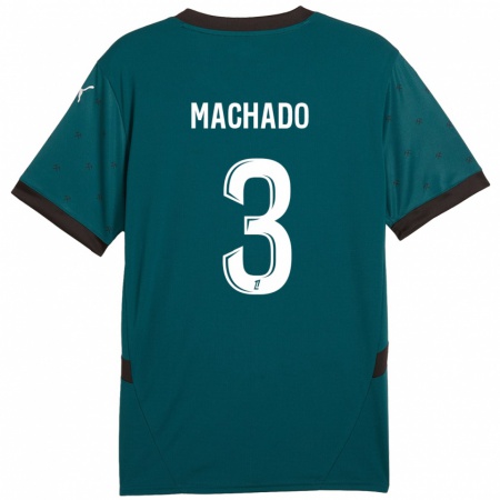 Kandiny Enfant Maillot Deiver Machado #3 Vert Foncé Tenues Extérieur 2024/25 T-Shirt