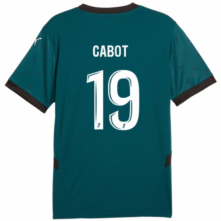 Kandiny Enfant Maillot Jimmy Cabot #19 Vert Foncé Tenues Extérieur 2024/25 T-Shirt