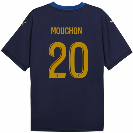 Kandiny Enfant Maillot Noémie Mouchon #20 Bleu Marine Doré Tenues Extérieur 2024/25 T-Shirt