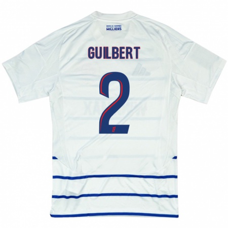 Kandiny Enfant Maillot Frédéric Guilbert #2 Blanc Bleu Tenues Extérieur 2024/25 T-Shirt