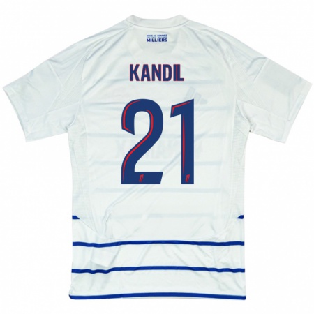 Kandiny Enfant Maillot Nordine Kandil #21 Blanc Bleu Tenues Extérieur 2024/25 T-Shirt