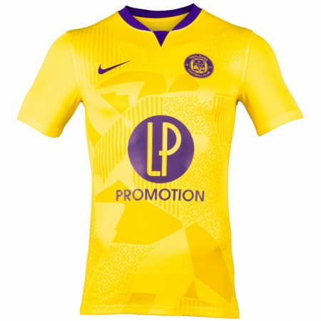 Kandiny Enfant Maillot Clément Pujos #0 Jaune Violet Tenues Extérieur 2024/25 T-Shirt