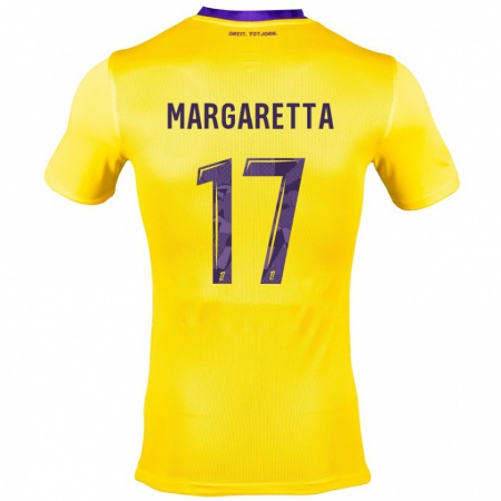 Kandiny Enfant Maillot Jessica Margaretta #17 Jaune Violet Tenues Extérieur 2024/25 T-Shirt