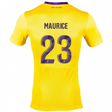 Kandiny Enfant Maillot Sandra Maurice #23 Jaune Violet Tenues Extérieur 2024/25 T-Shirt