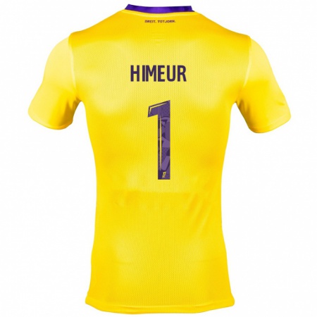 Kandiny Enfant Maillot Thomas Himeur #1 Jaune Violet Tenues Extérieur 2024/25 T-Shirt