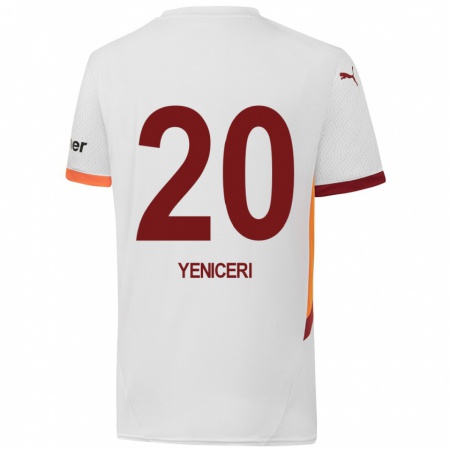 Kandiny Enfant Maillot Berna Yeniçeri #20 Blanc Jaune Rouge Tenues Extérieur 2024/25 T-Shirt