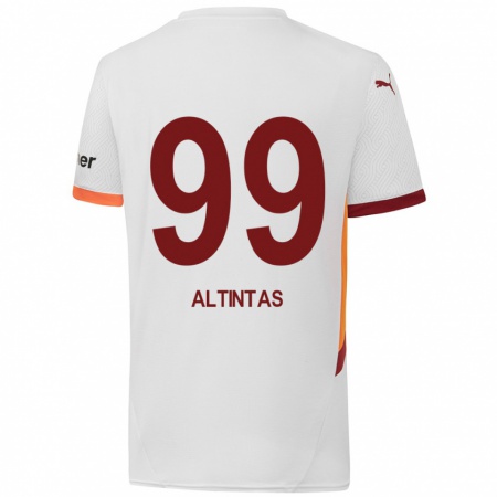 Kandiny Enfant Maillot Benan Altıntaş #99 Blanc Jaune Rouge Tenues Extérieur 2024/25 T-Shirt