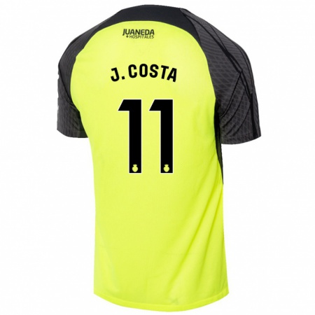 Kandiny Enfant Maillot Jaume Costa #11 Vert Fluo Noir Tenues Extérieur 2024/25 T-Shirt