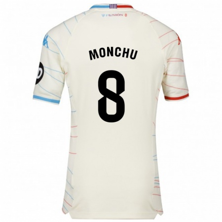 Kandiny Enfant Maillot Monchu #8 Blanc Rouge Bleu Tenues Extérieur 2024/25 T-Shirt