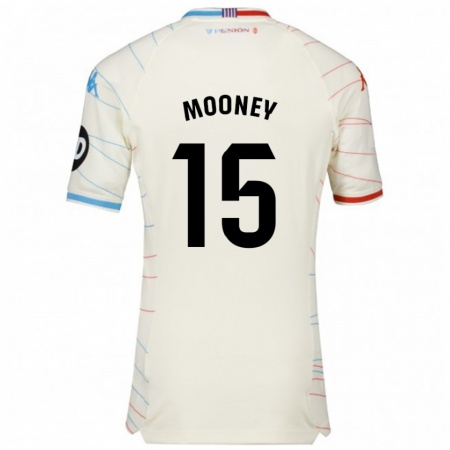 Kandiny Enfant Maillot Fionn Mooney #15 Blanc Rouge Bleu Tenues Extérieur 2024/25 T-Shirt