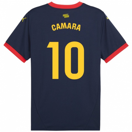 Kandiny Enfant Maillot Dawda Camara #10 Bleu Marine Rouge Tenues Extérieur 2024/25 T-Shirt