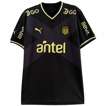 Kandiny Enfant Maillot Lucas Hernández #27 Noir Jaune Tenues Extérieur 2024/25 T-Shirt