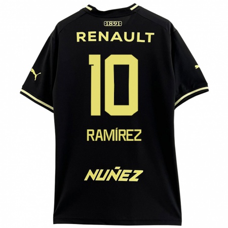 Kandiny Enfant Maillot Gastón Ramírez #10 Noir Jaune Tenues Extérieur 2024/25 T-Shirt