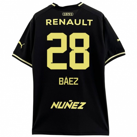 Kandiny Enfant Maillot Jaime Báez #28 Noir Jaune Tenues Extérieur 2024/25 T-Shirt