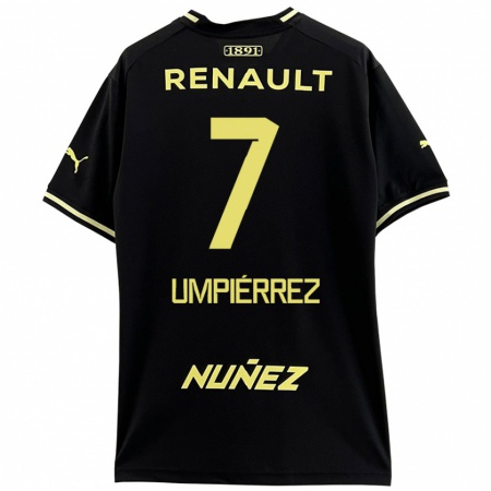 Kandiny Enfant Maillot Leandro Umpiérrez #7 Noir Jaune Tenues Extérieur 2024/25 T-Shirt