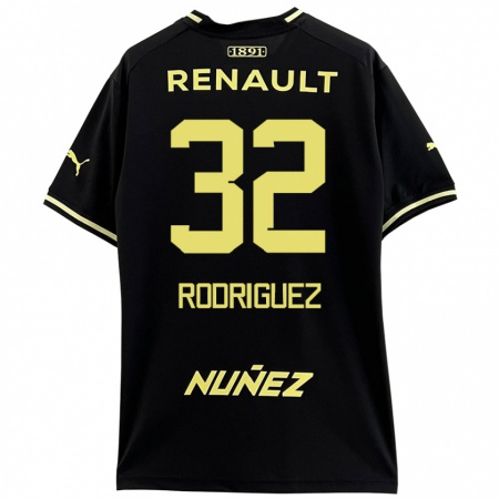 Kandiny Enfant Maillot Randall Rodríguez #32 Noir Jaune Tenues Extérieur 2024/25 T-Shirt